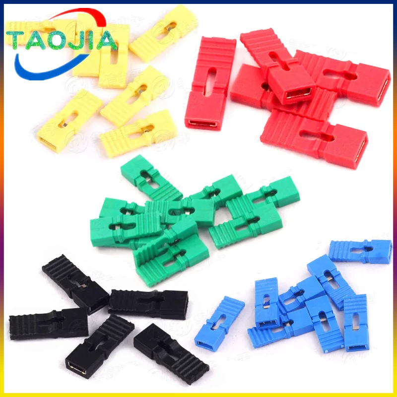 50pcs Jumper Cap 2.54mm Pitch Pin Header Connector Long Type Jumper Plug Cover DIY Repair Parts