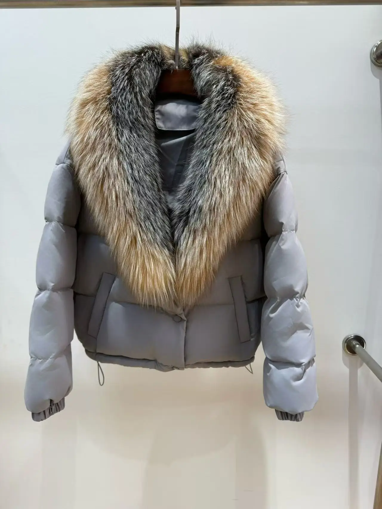  Fur Collar down Jaet Women's ort Faion plus Size l  Fur Winter New Arrival Commute Sle Korean Version