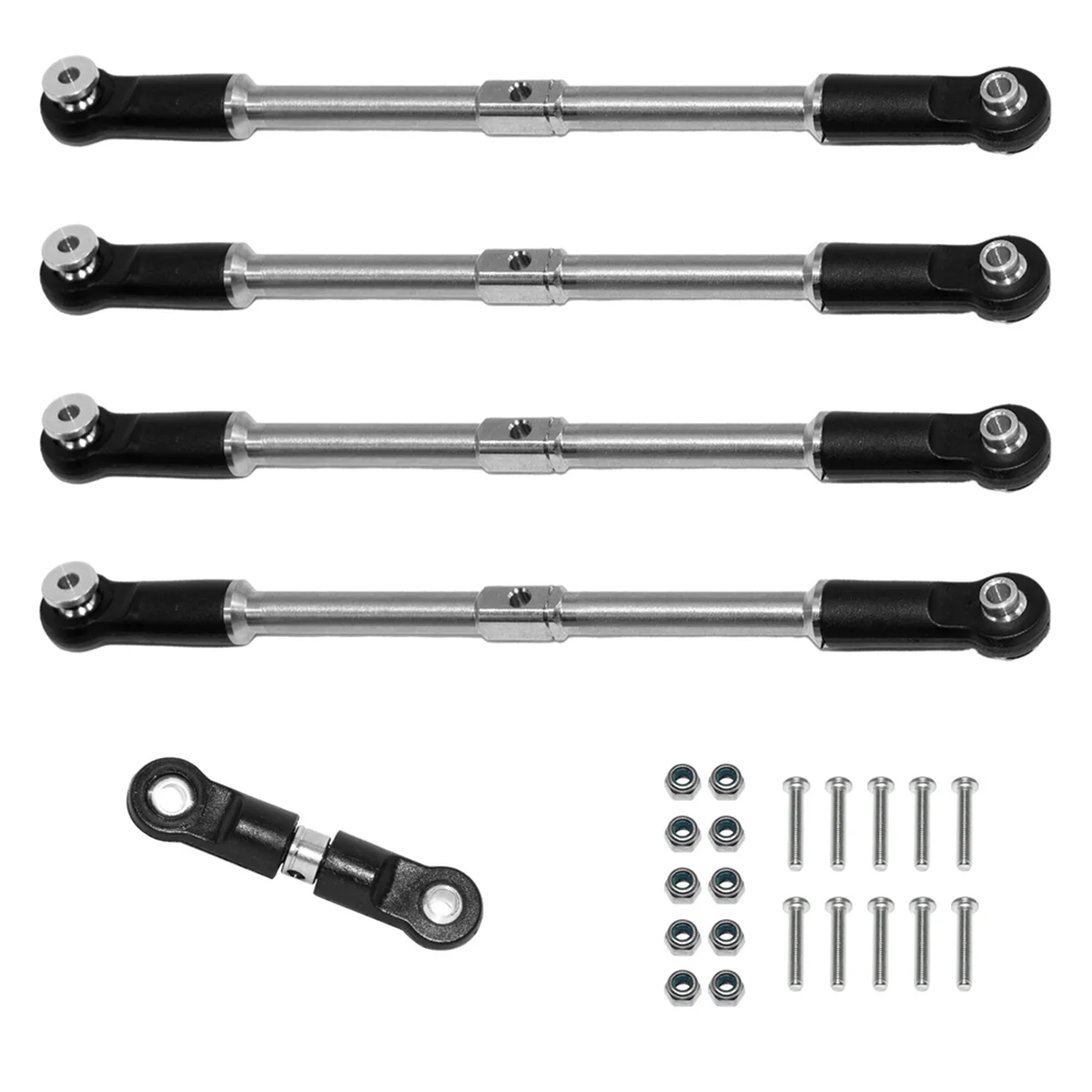 A72Z 1 Set RC Car Upgrade Pull Rods Rotating Shaft Tie Rod Kit for 1/8 ARRMA 6S KRATON OUTCAST 1/7 BIG ROCK Upgrade Parts