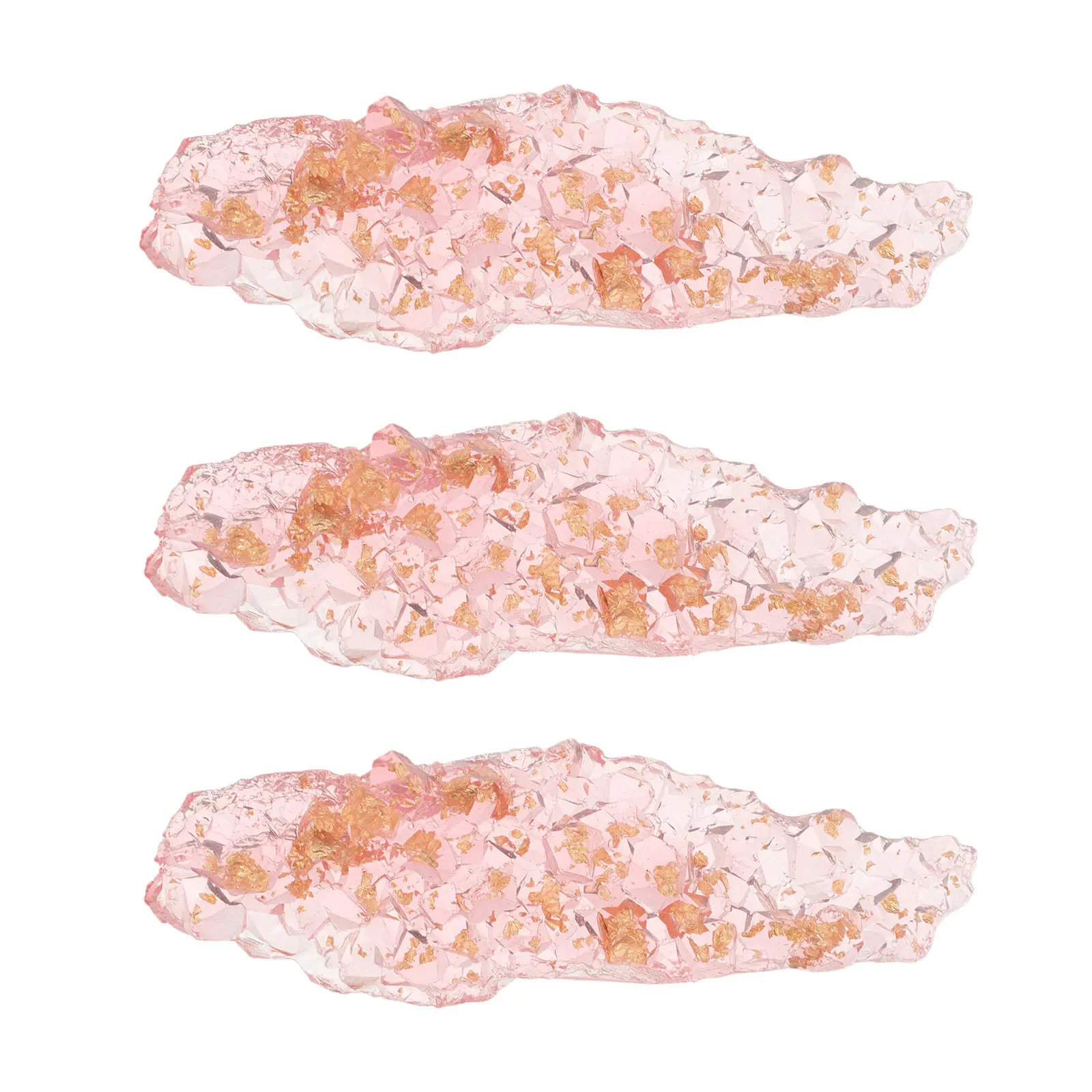 3Pcs Nail Brush Organizer Rack Crystal Transparent Pen Holder Gold Flakes Manicure Carving Pencil Stand Acrylic Nail Art