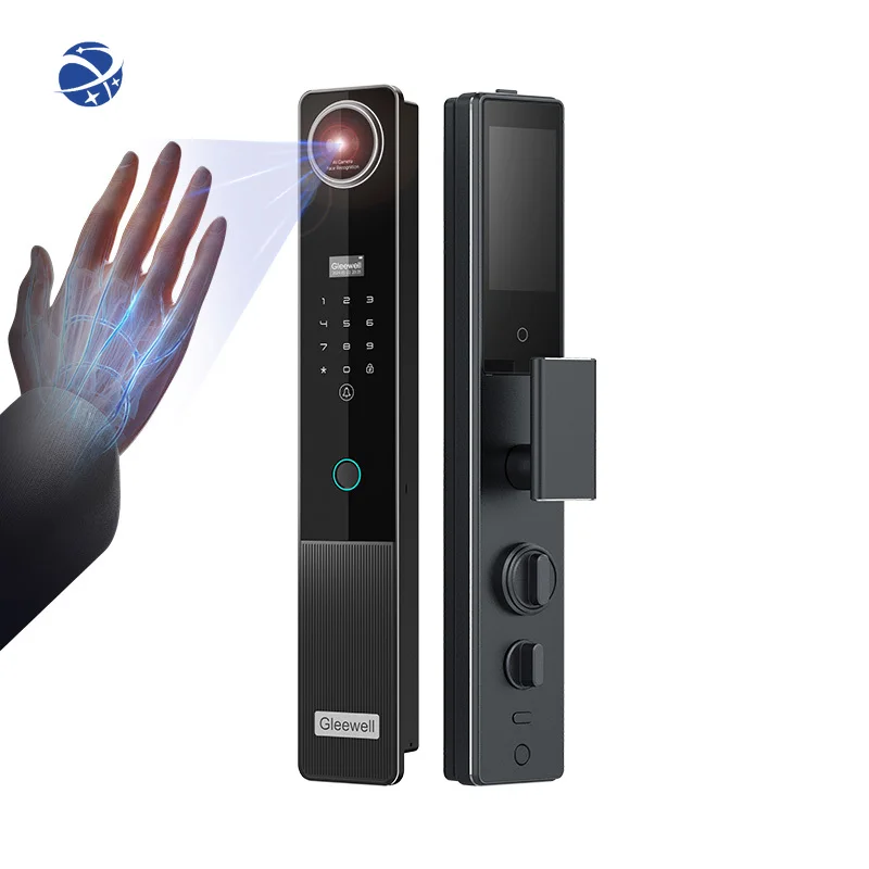 

Multiple Ways to Unlock Smart Lock Face Recognition Palm Vein Biometric Fingerprint Tuya APP Cat Eye Camera Smart Door Lock