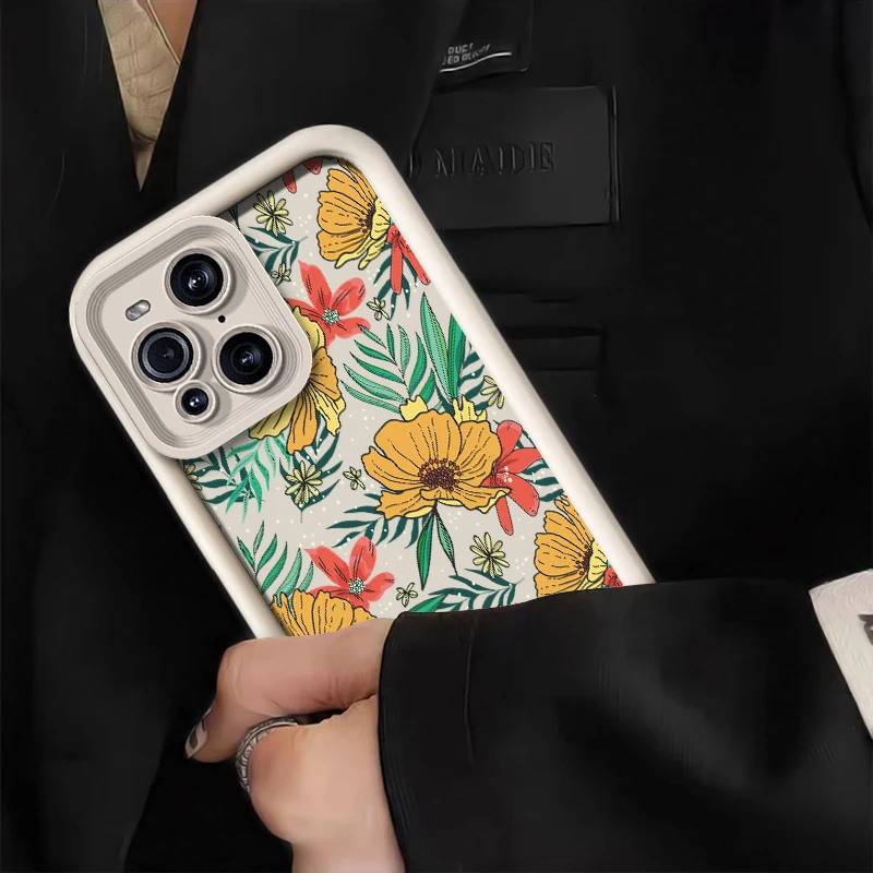 Bloemenprint Telefoonhoesje Voor Motorola Moto Edge 40 Neo 50 60 Fusion G86 G56 G85 G84 E13 E14 E40 TPU Schokbestendig Matte Soft Cover