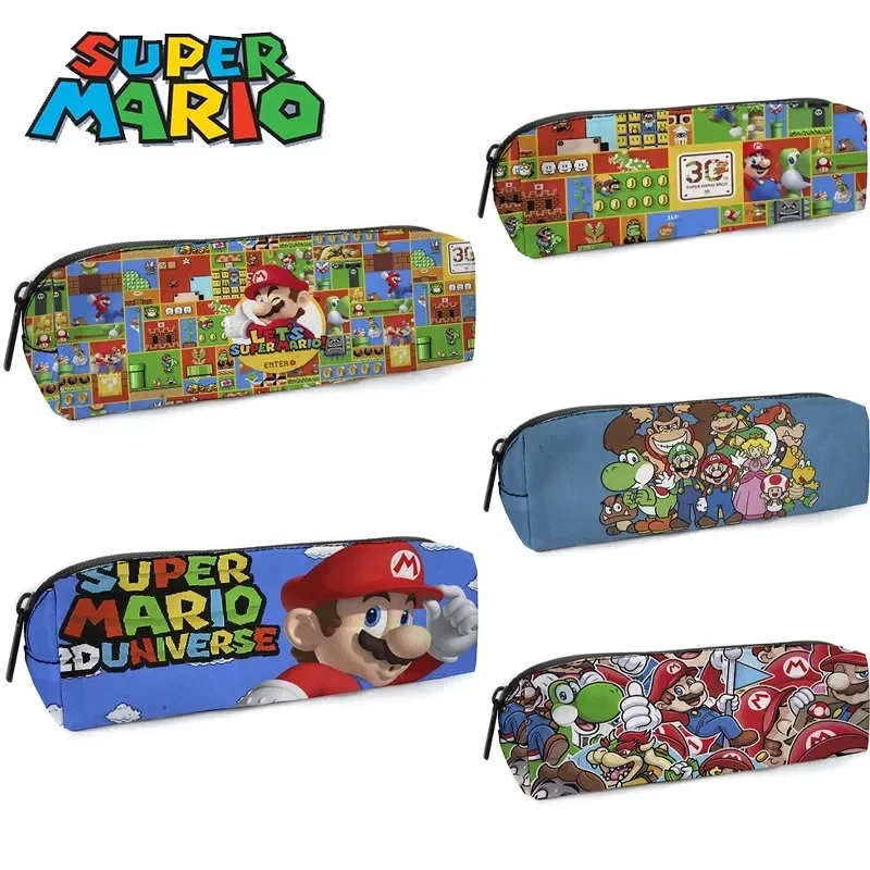 

Anime Mario Bros Pencil Case Pencilcase Super Mario Large Capacity Student Pen Case Storage Box Children's Stationery Supplies