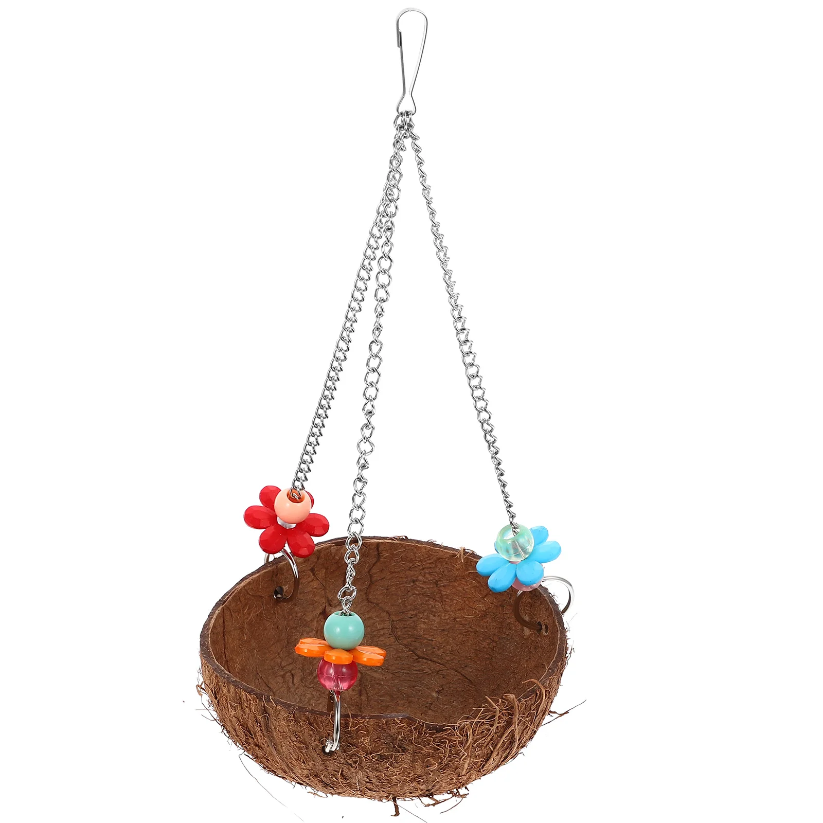 Coconut Shell Bird Nest Crafted Parrot Cage Coconuts House Outdoor Swing Decorative Birdcage Accessories