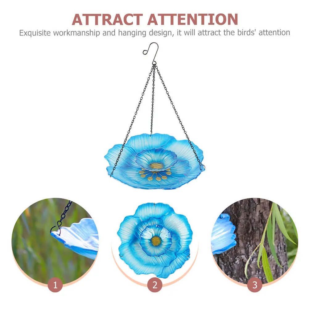 

Double Layer Outdoor Bird Feeder Hanging Garden Flower Design Wild Bird Feeding Container Outdoor Parrot Hanging Feeder