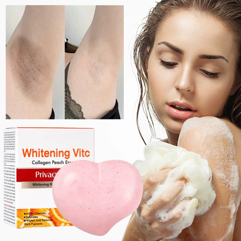 Vc Whitening Handmade Soap Dark Skin Lightening Remove Melanin Armpit Elbow Knee Joint Bleach Underarm Cleaning Body Care