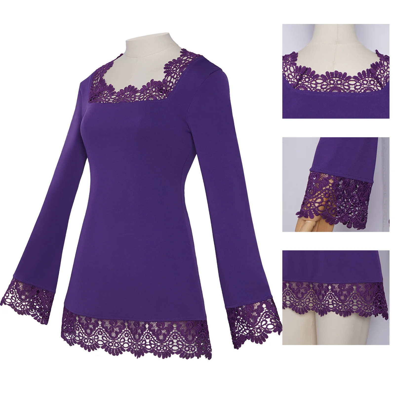 Anime Nico Robin Cosplay Costume Lace Dress Wig Miss All Sunday Role Play Outfit For Adult Woman Carnival Halloween Suit - view 6