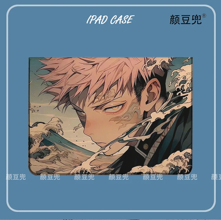 Jujutsu Kaisen Anime Itadori Yuji For Samsung Galaxy Tab A7 Lite 8.7 2021 Case S9 Plus Tri-fold stand Cover Galaxy Tab S6 lite