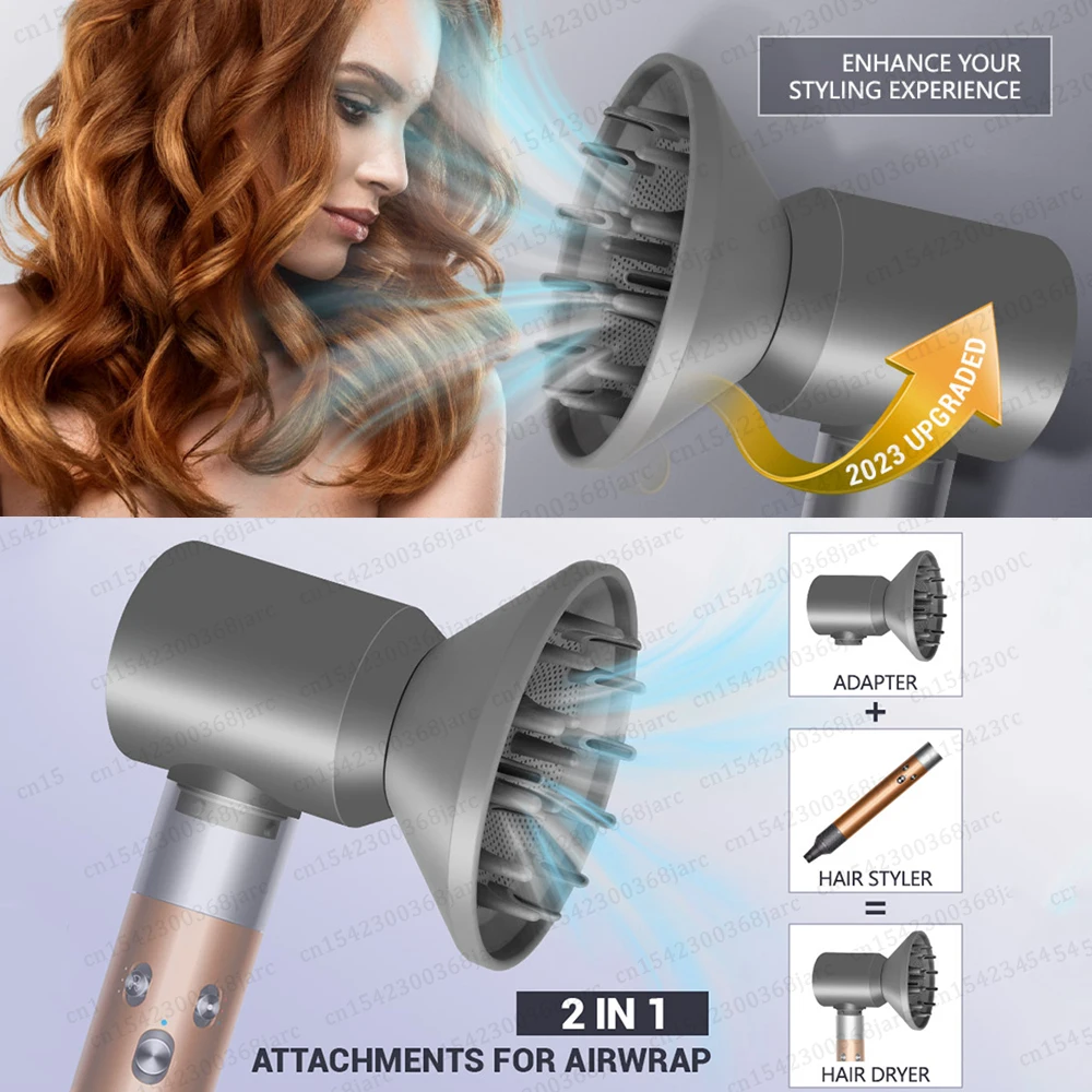 Acessórios difusores para dyson airwrap hs01 hs05 styler convertendo para secador de cabelo segundos mudam para adaptador de bico supersônico