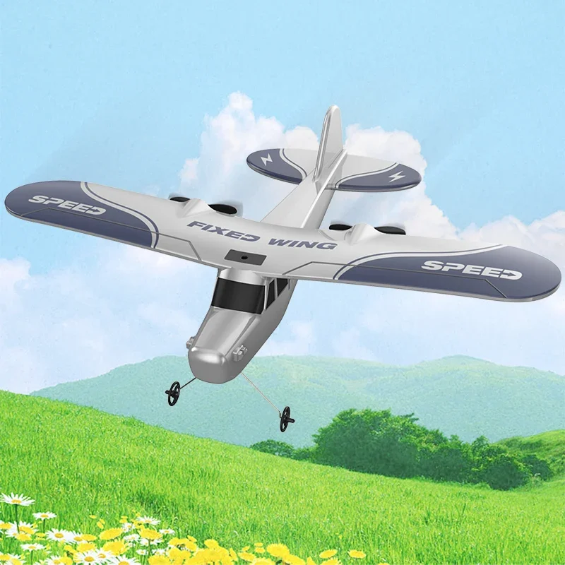 Planador transfronteiriço 2.4G TY9 RC com LED modelo de avião RC robô elétrico menino brinquedo drone profissional