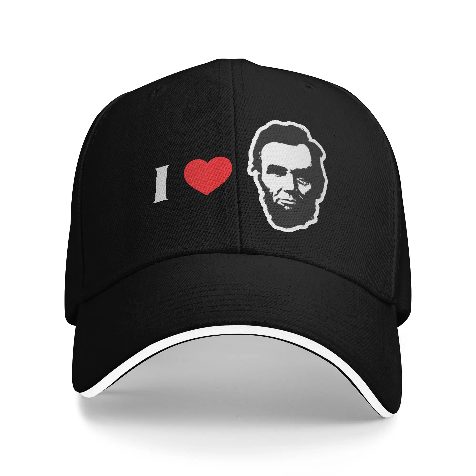 Summer 4th of July - Abraham Lincoln Baseball Cap  Tennis Skate Casual Print Sun Hip Hop Hats Men Women Sunscreen Snapback Cap