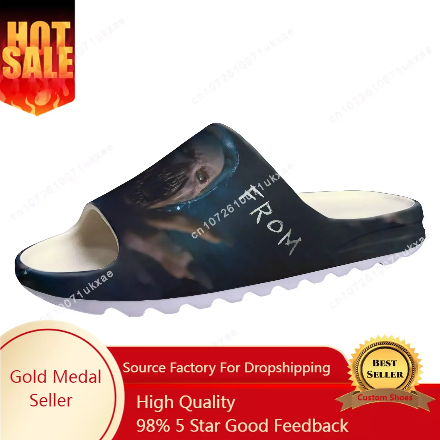 

FROM TV series horror Soft Sole Sllipers Home Clogs Customized Step On Water Shoes Mens Womens Teenager Step in Sandals