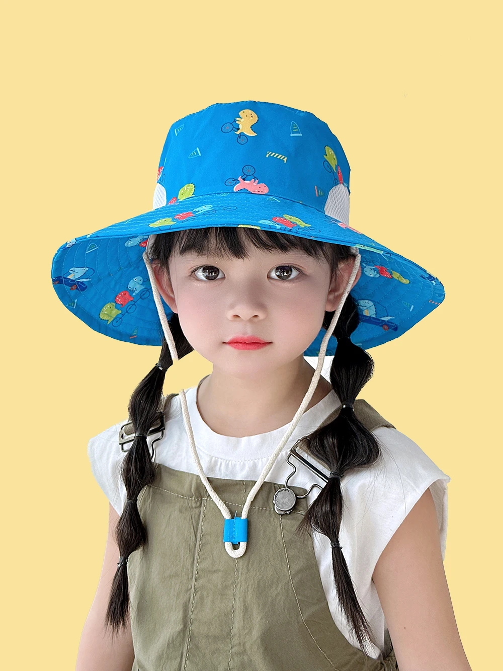 sunshade hat baby hat summer sun hats children's hats visor hat Baby Sun hat children Mesh Cartoon Dinosaur fisherman hat kids