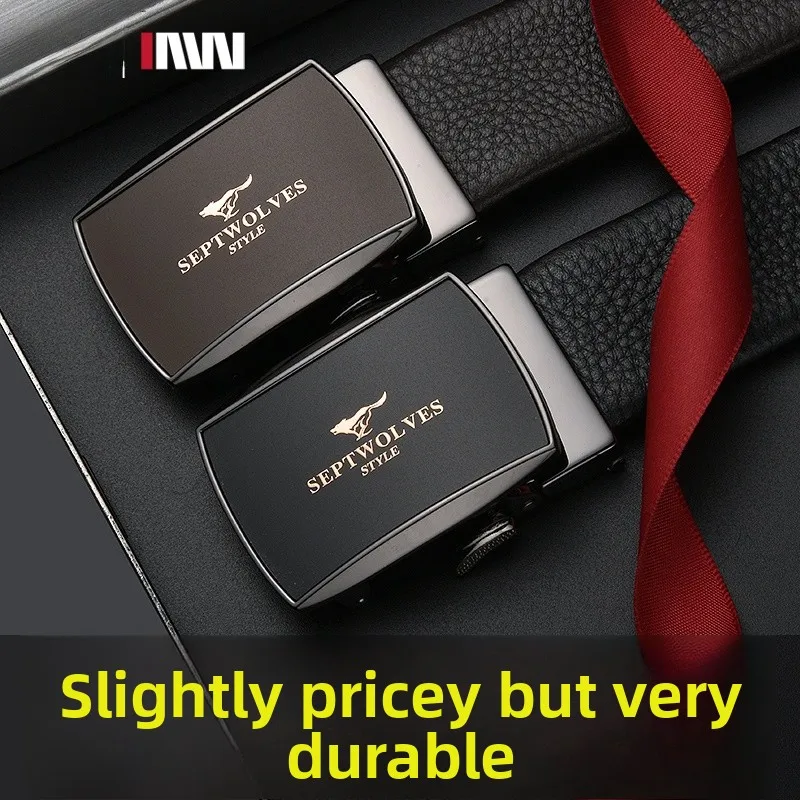 septwolves-men's-automatic-buckle-leather-belt-pure-calfskin-fashionable-high-end-business-waist-belt-trendy-2023-summer