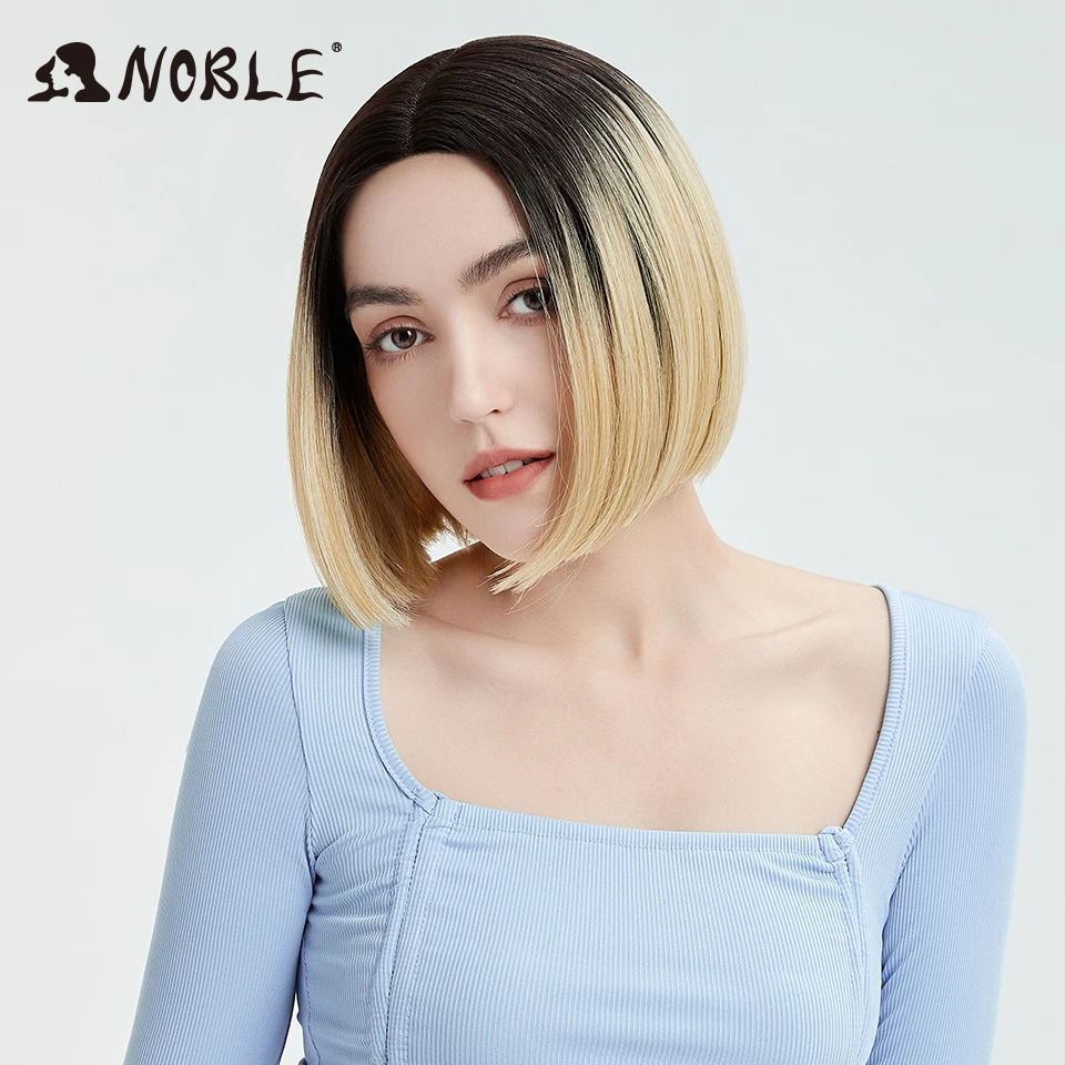 Noble Lace Front Wig Cosplay Wig Straight 10 Inch Short Bob Lace Wig Cheap Wigs On Sale Clearance Ombre Blonde Wigs For Women