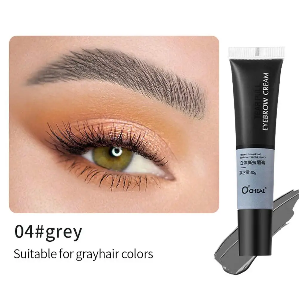 Gel à sourcils semi-permanent naturel, 4 couleurs, résistant à la sueur, imperméable, crème à sourcils, séchage rapide, teinte de tatouage