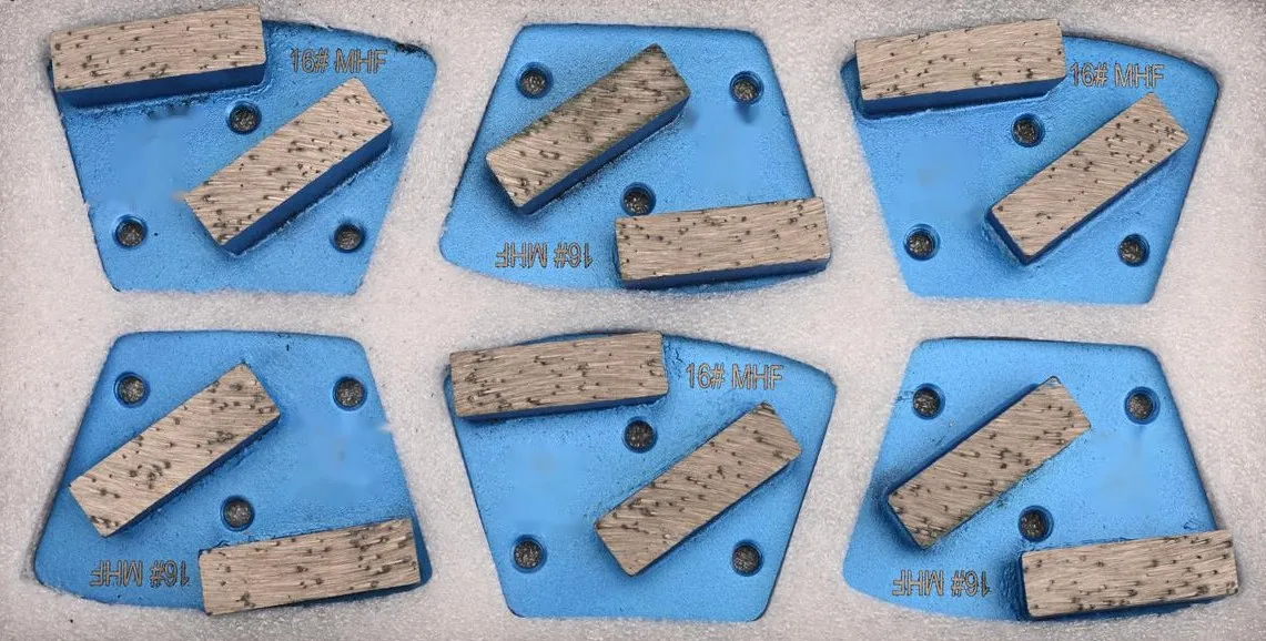 Color customization double segments bar polishing pads coating disc shoe diamond tools grinding segments discs