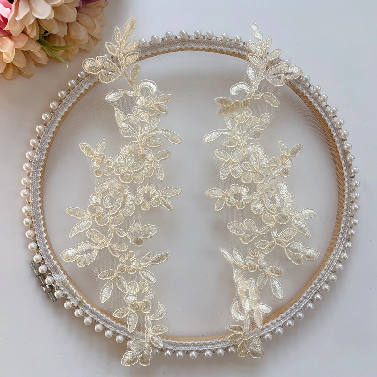Spitzenblumen mit Spiegeleffekt für Hochzeitskleider, Hochzeitsschuhe, Kopfschmuck, DIY-Nähzubehör, RS5016, 10 Stück/Lot, 14 Farben – Detail 14