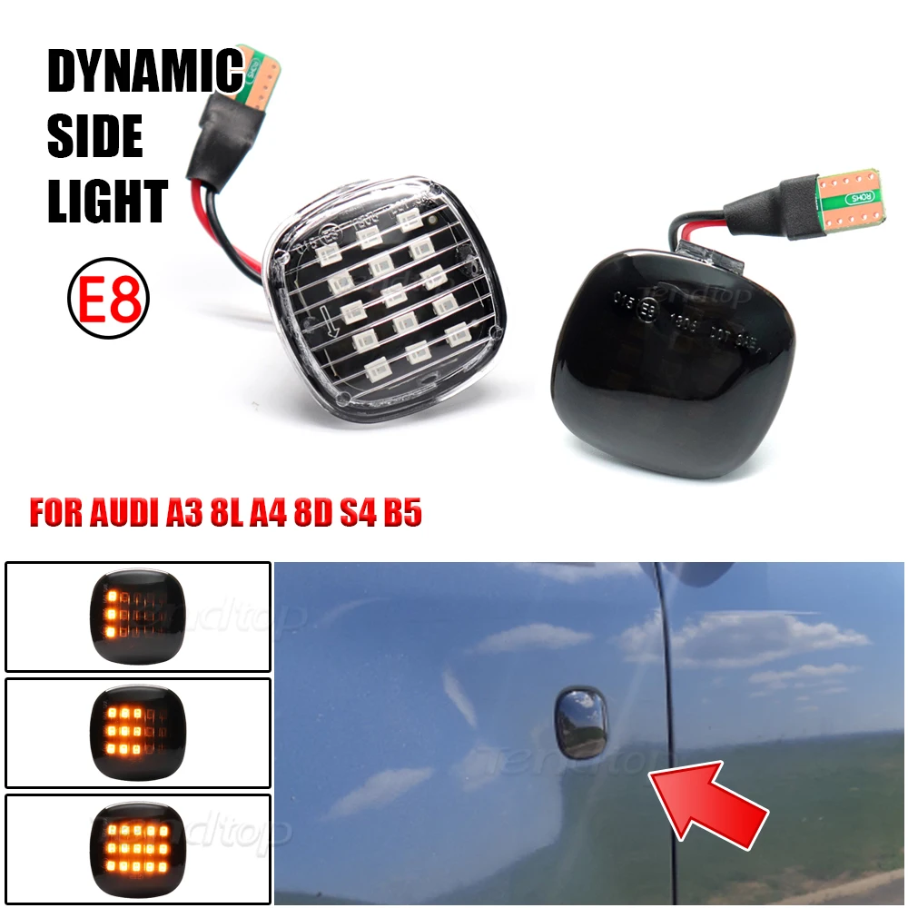 Dynamic Side Marker Light LED Turn Signal Sequential Blinker For Skoda Fabia Octavia MK1 Mk2 For Audi A3 A4 B5 A8 For SEAT