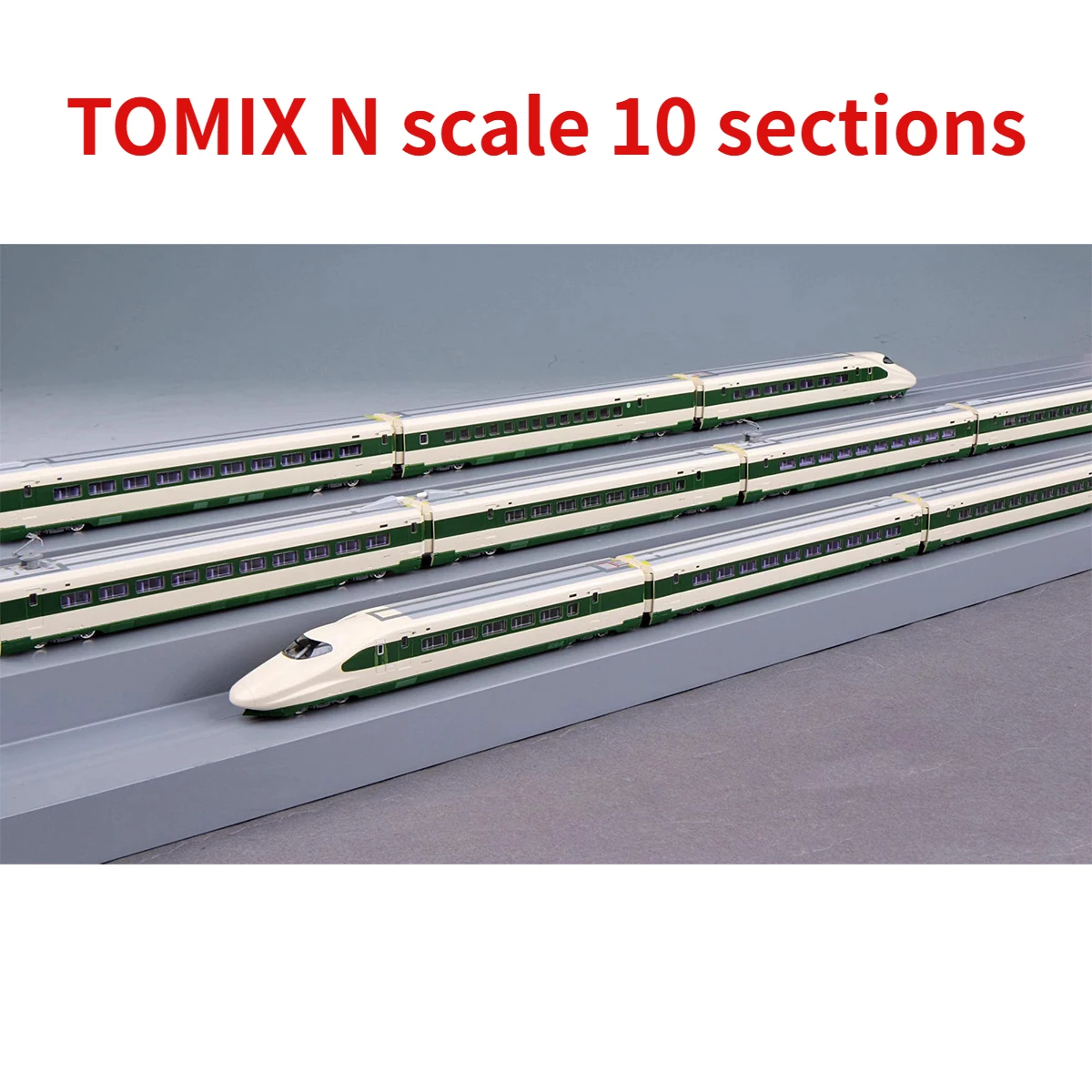 TOMIX N Scale 1/160 Train Model Set 97954 E2-1000 Series Tohoku Joetsu Shinkansen 200 Series Ribbon 10 Train Model Toy Gift