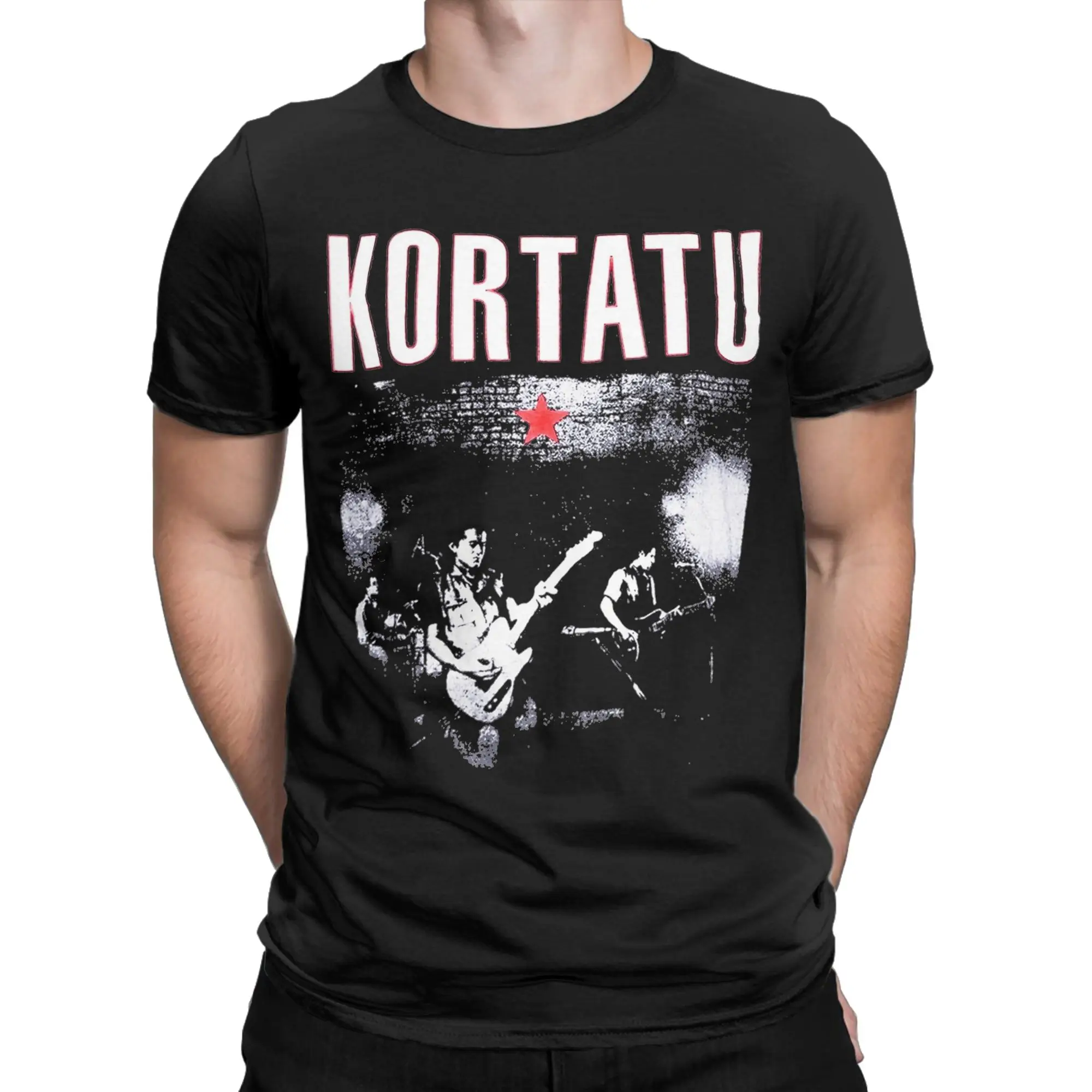 Men T-Shirts Music Kortatu Funny Cotton Tees Short Sleeve  T Shirts Crew Neck Tops Gift Idea