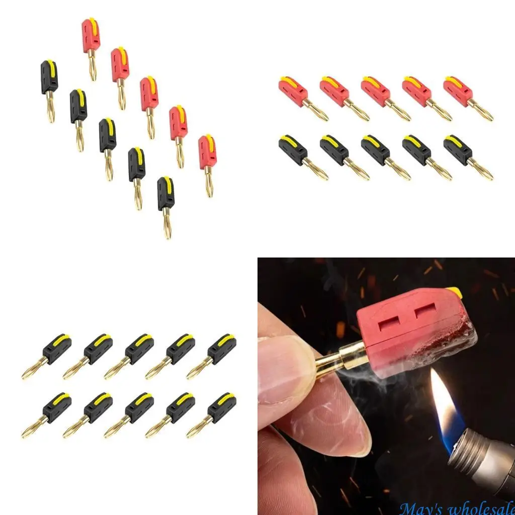 

Набор из 10 Quick 32A 4mm Banana Plug для эффективной передачи высокого тока 448A