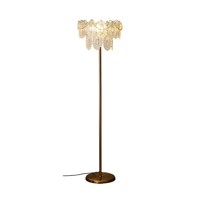 

Crystal Floor Lamp Living Room Modern Simple Creative Bedroom Bedside Table Lamp Italian LED Energy Saving