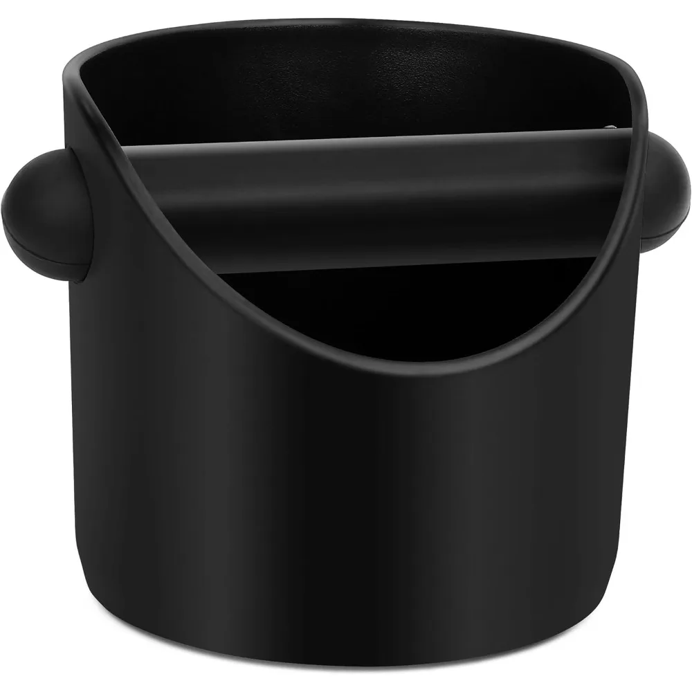 Small Espresso Knock Box 4.3 Inch, Mini Rubber Coffee Knock Box With Detachable Knock Bar, Non-Slip Base Coffee Grounds Containe