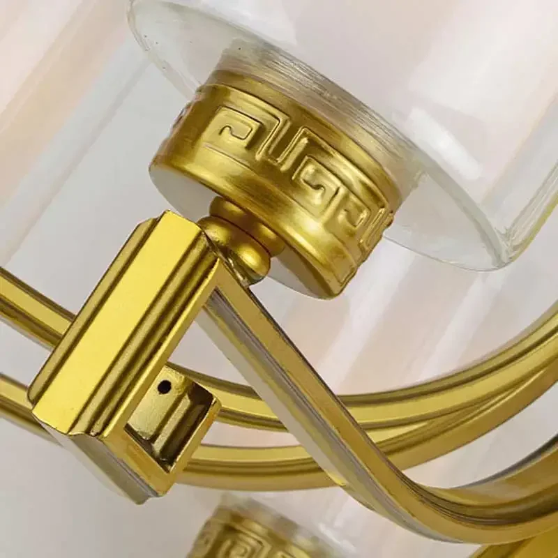 

Французский романтический железный стеклянный абажур, золотая кованая современная люстра, украшение для гостиной, домашний светильник, подарок E14, светодиодная лампа 110-240 В