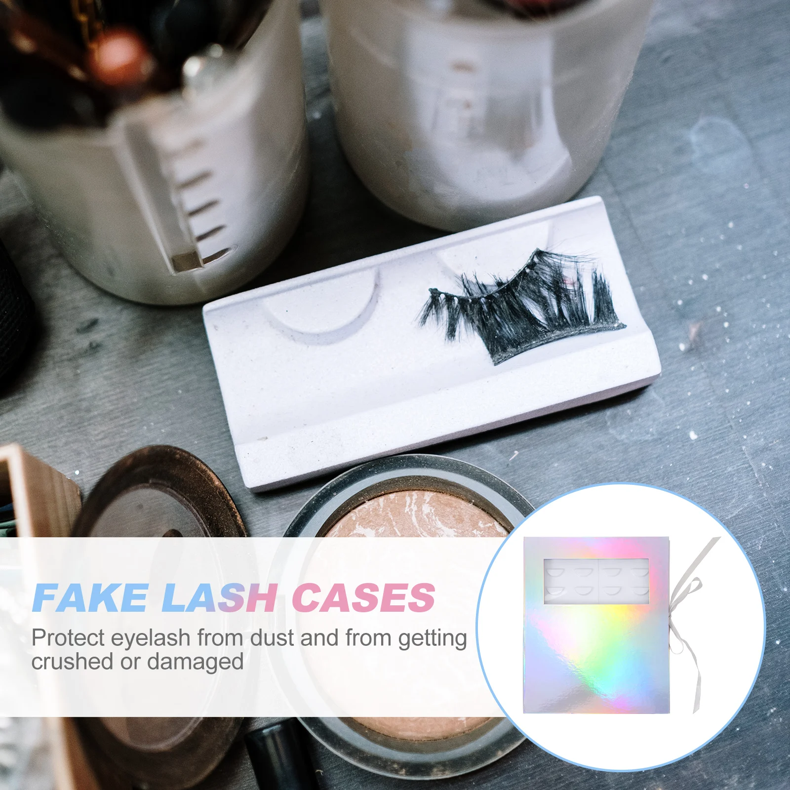 

1pc Paper False Storage Box Lightweight Durable Eyelash Container Proof Lash Case Organizer For Eyelash Protection