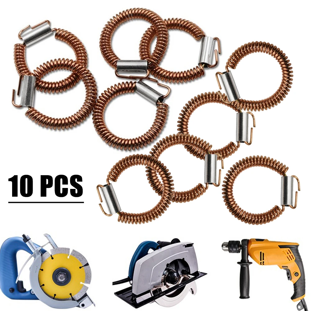 Stator Tension Spring, 10pcs Copper+Stainless Steel, 2 8mm Diameter, Essential Part for Electric Hammer Angle Grinder