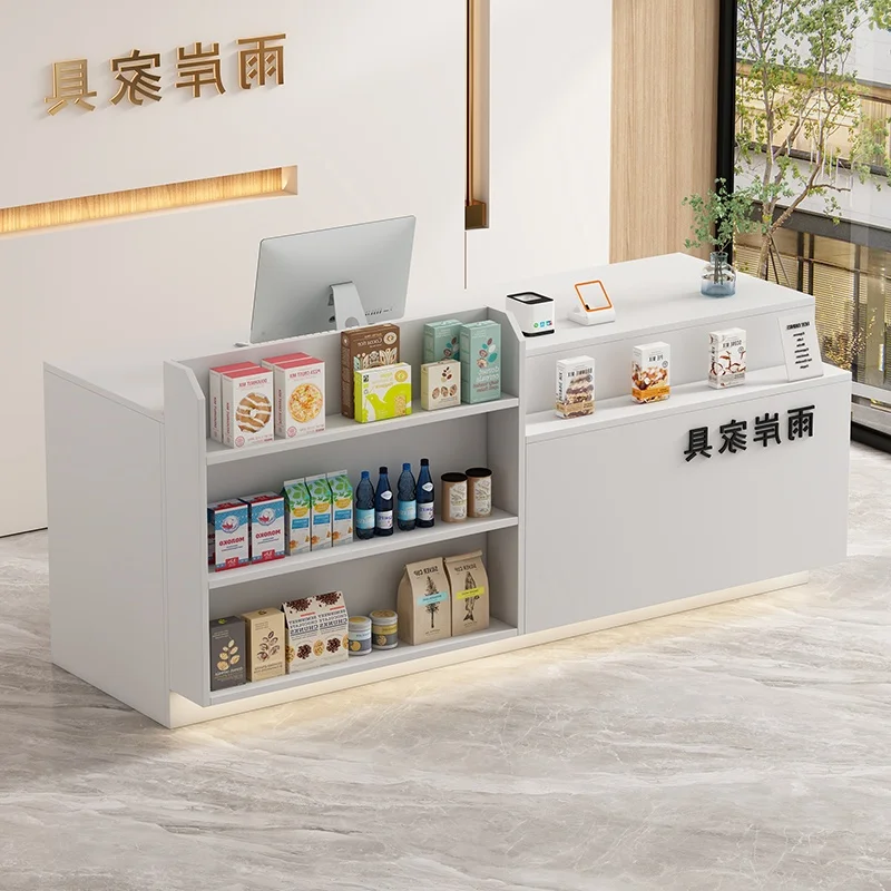 สํานักงานเคาน์เตอร์บาร์เคาน์เตอร์แคชเชียร์โมเดิร์นแผนกต้อนรับร้านเสริมสวย Escritorio De Recepcion เฟอร์นิเจอร์เชิงพาณิชย์