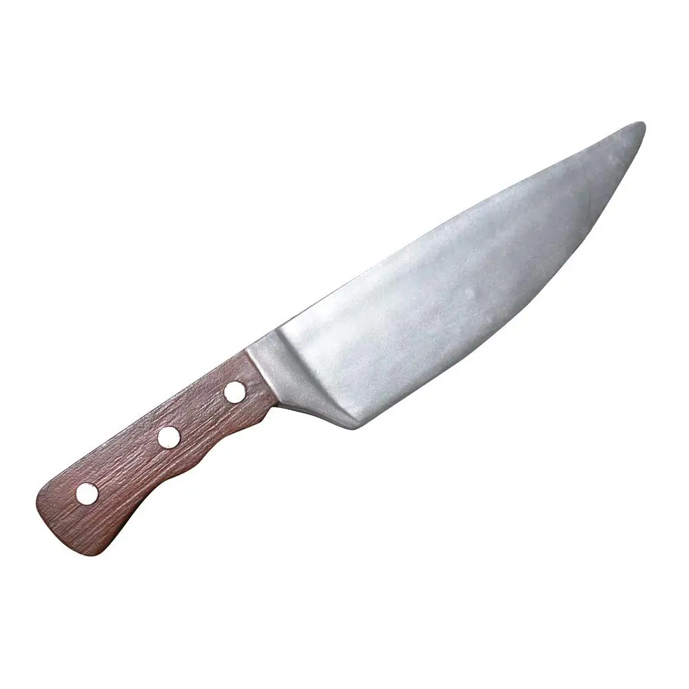 Halloween Cosplay Costume Accessories, Horror Movie Tv Props Fake Knife, Pu Foam Weapon 12.6 Inch Butcher Knife