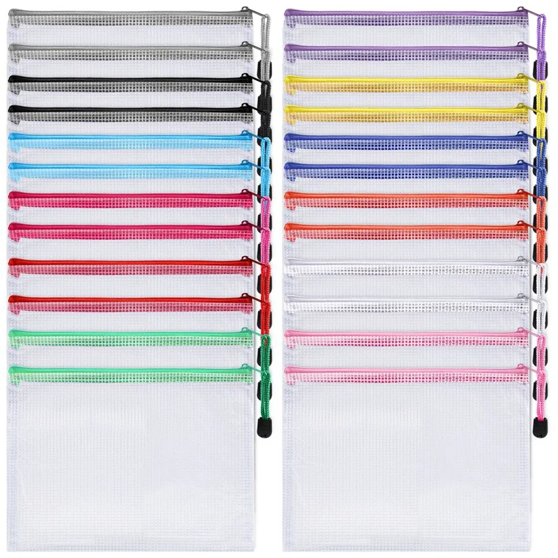 A5 Plastic Wallet Folder - Grid Folder Type Wallet Pocket Bag Pocket-AC47