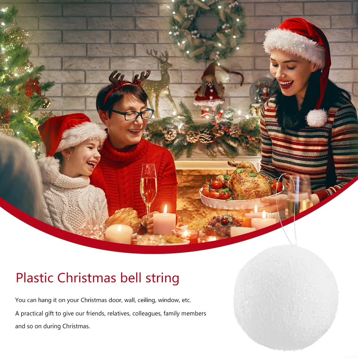 

12 pcs Christmas Ball Hanging Decor Craft Balls For Holiday Party Wedding Xmas Tree Ornament Indoor Festive Layout Balls