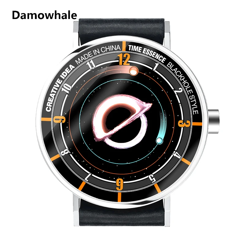 quartz ultrathin blackhole watch Creative Dynamic watch for man Silicone Flimsy woman watch strap