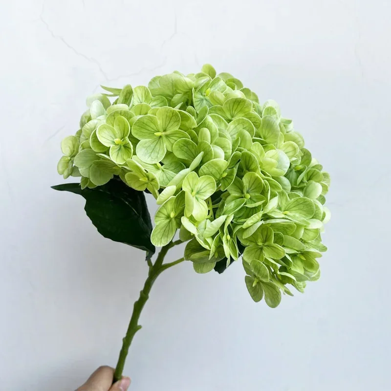 Artificial Flowers Real Touch Latex 21 Inch Large Hydrangea Home Decor Bridal Bouquet Wedding Allergy Free 6 Pieces 53cm