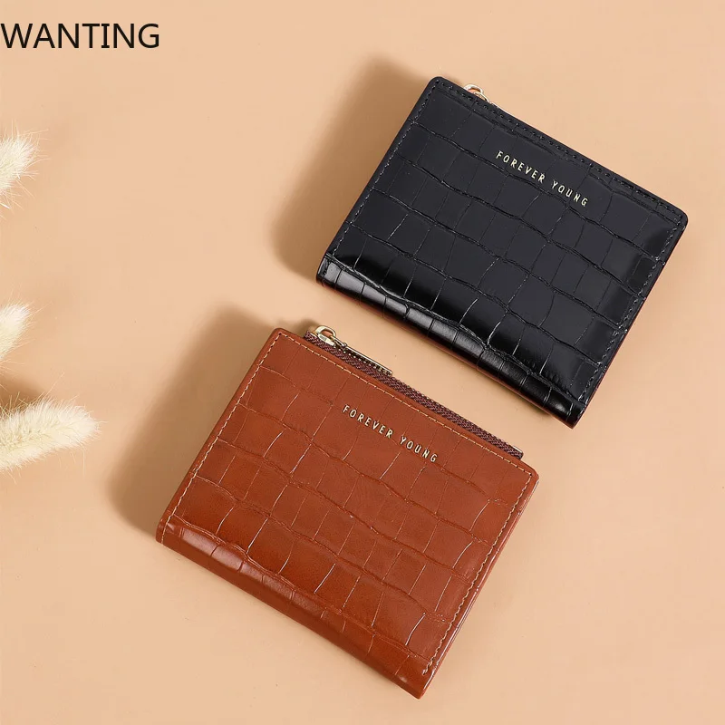 Carteira masculina feminina carteiras versão universal padrão de crocodilo moeda saco de dinheiro bolsa de couro do plutônio carteira titular do cartão saco de dinheiro