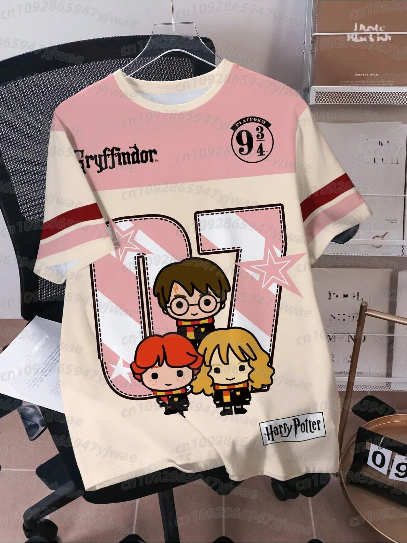 KID Harry Potter Cartoon Football Jersey Fasion Oversize Breathable Short Sleeved Tshirt Summer Women Men's women childT-Shirt view 4