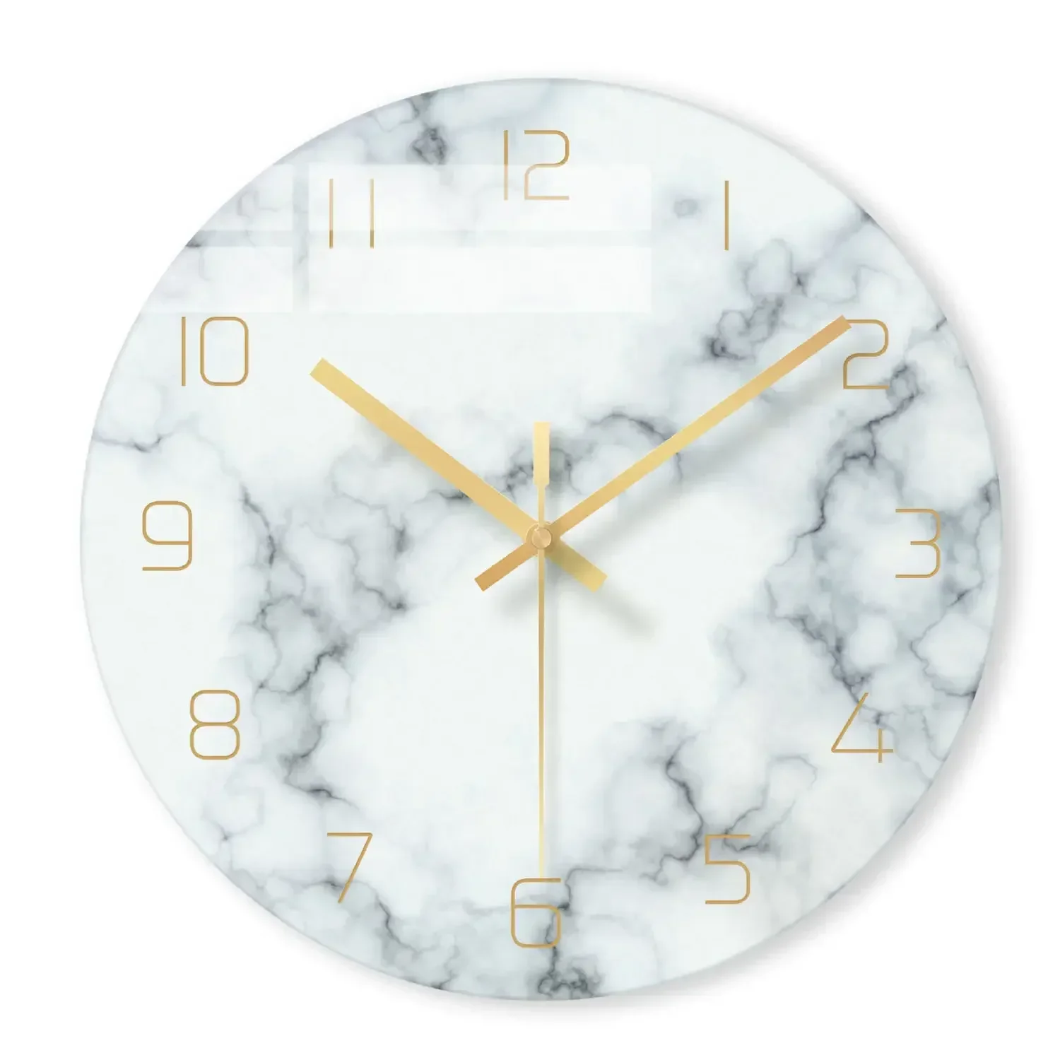 

Nordic Marble Wall Clock Living Room Silent Clock Decoration for Bedroom Modern Simple Home Art Clock Fashion Digital Watch