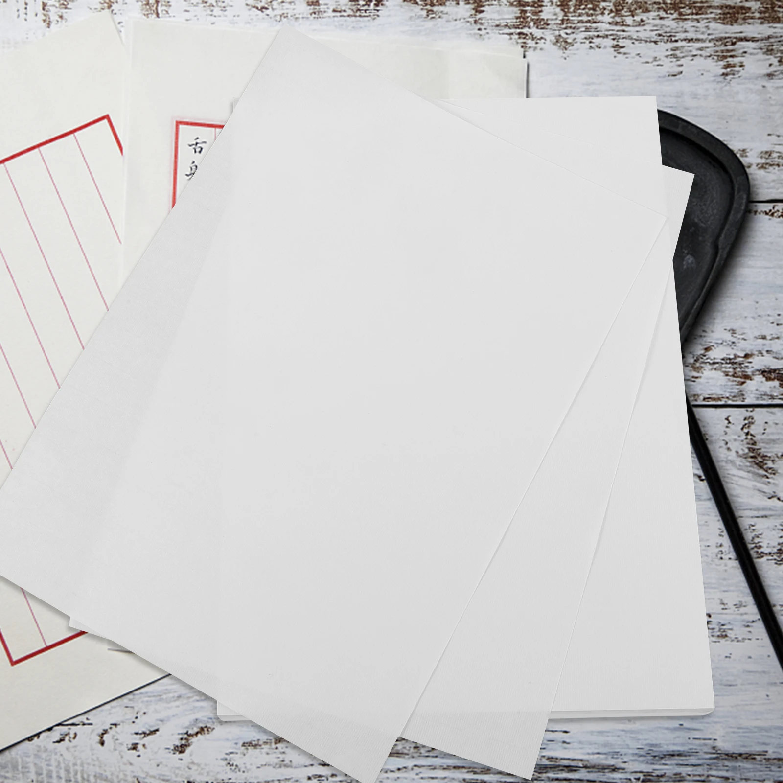 

100 Sheets Drawing Paper Rice Writing Calligraphy with Lines Handwriting Practice