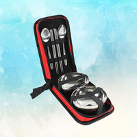 7pcs Stainless Steel Tableware Set Portable Outdoor Picnic Travel Kit Reusable Cutlery For Camping Hiking Office Use Tableware