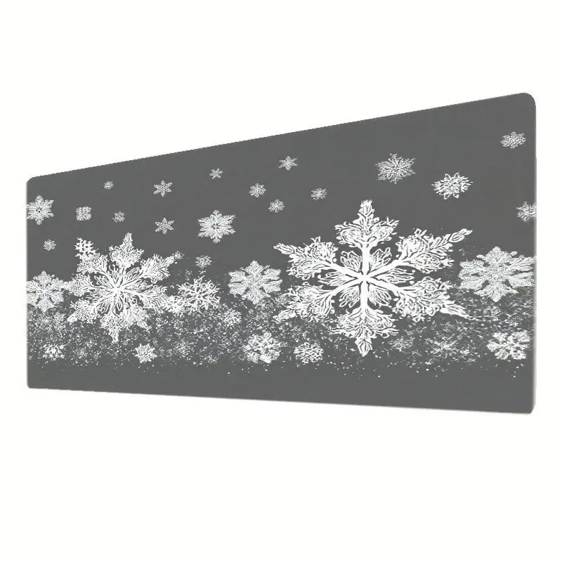Brand Iron Art Large Mouse Pad Elegant Snowflake Design Minimalist Keyboard Mat For Office Home Desktop Work Efficiency