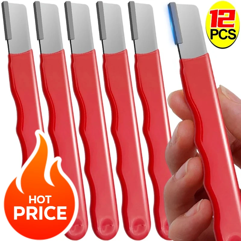 12/1PCS Portable Quick Sharpener Alloy Steel Manual Grinding Sharpener Scissor Knife Sharpening Stone Outdoor Home Garden Tool