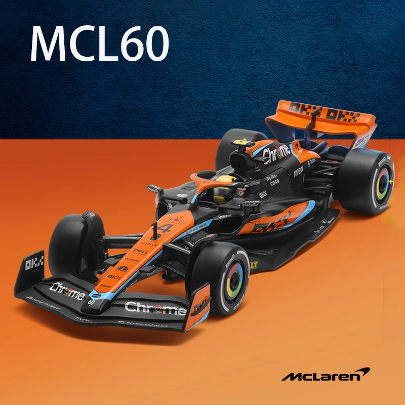 1:24 MCL60 2023 4# Lando Norris P2 British GP Mclaren F1 #81 Oscar Piastri Diecast Race SuperCar Model Competition Vehicles Toys