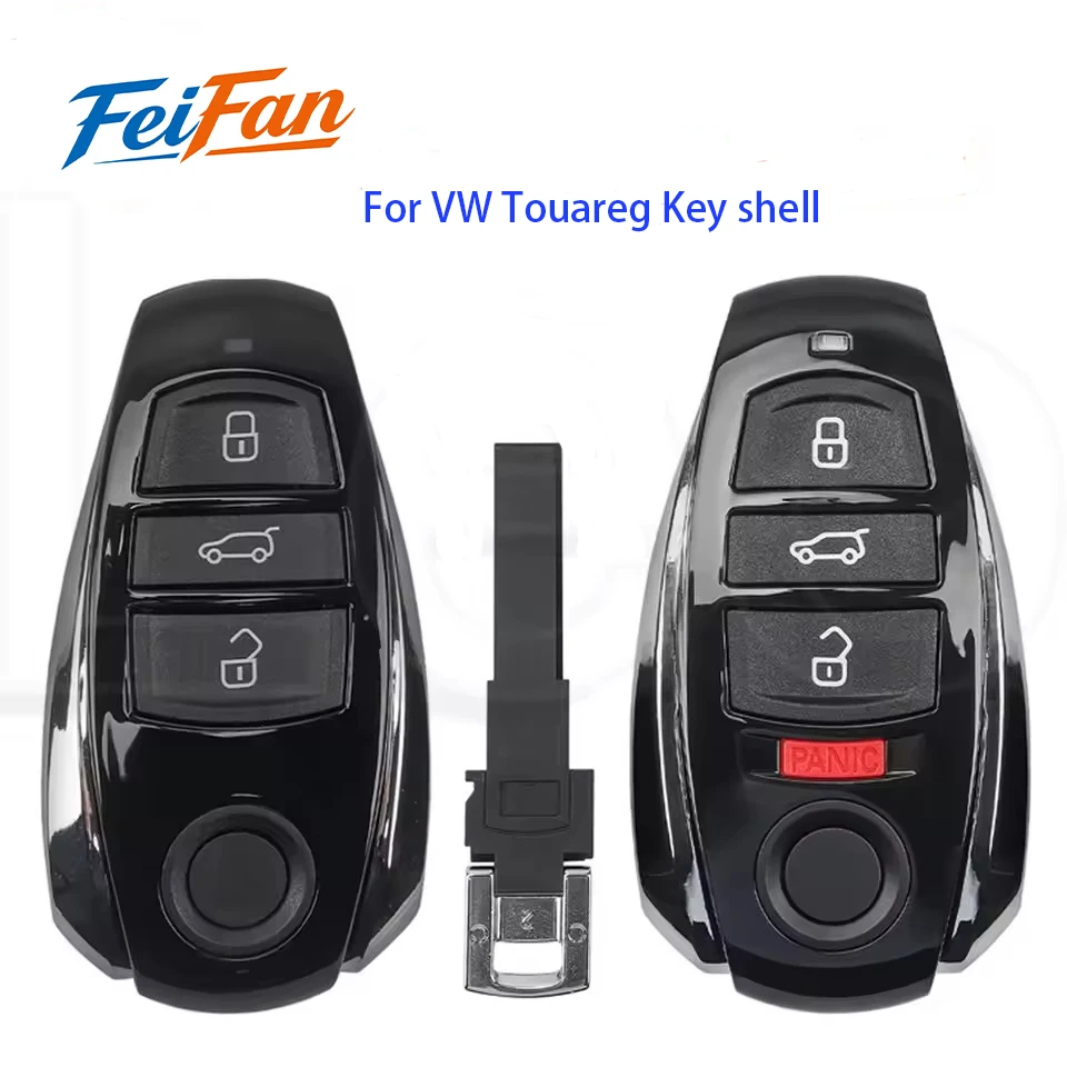 FeiFan For VW Volkswagen Touareg smart remote key shell 2011 2012 2013 2014 2015 2016 2017 2018 3-4 button With Blade
