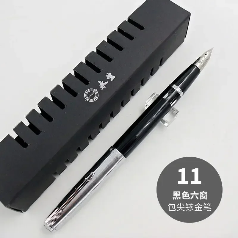

YongSheng 601A Ink Pens Blue Gray Green Transparent Resin Fountain Writing Stationery Gift Luxury Office Supplies