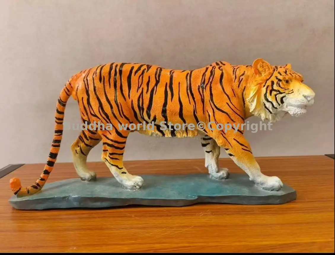 TOP collection 2024 decor art animal bronze Carving King of Forests  tiger home office room bar club best decoration ornament