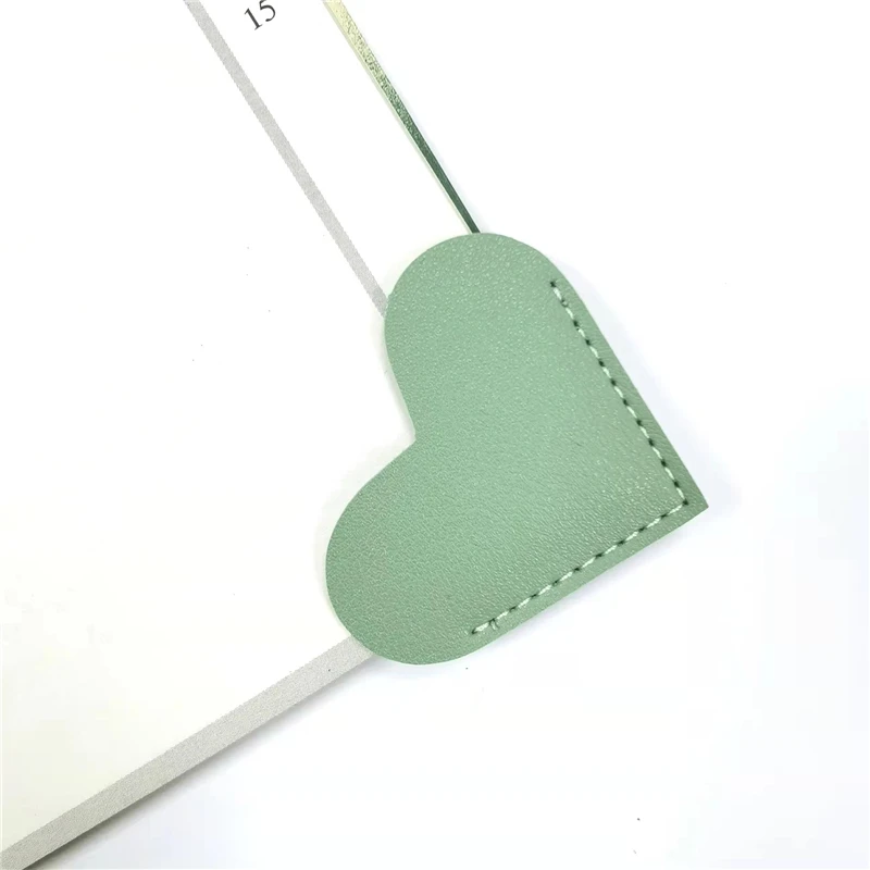 6PCS Love Bookmarks Simple Solid Color Heart Shaped Bookmarks Mini Book Folder Corner Protector Cute Handmade Book Reading Gift