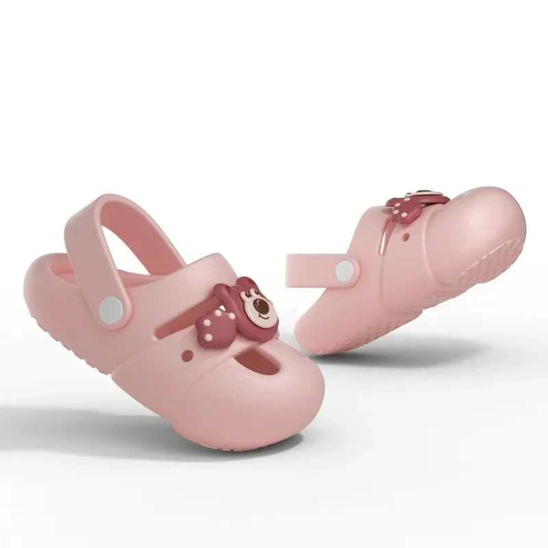 Cute bear children's slippers summer eva boys girls Mary Jane sandals cartoon baby sandals slipper hole shoes sandals